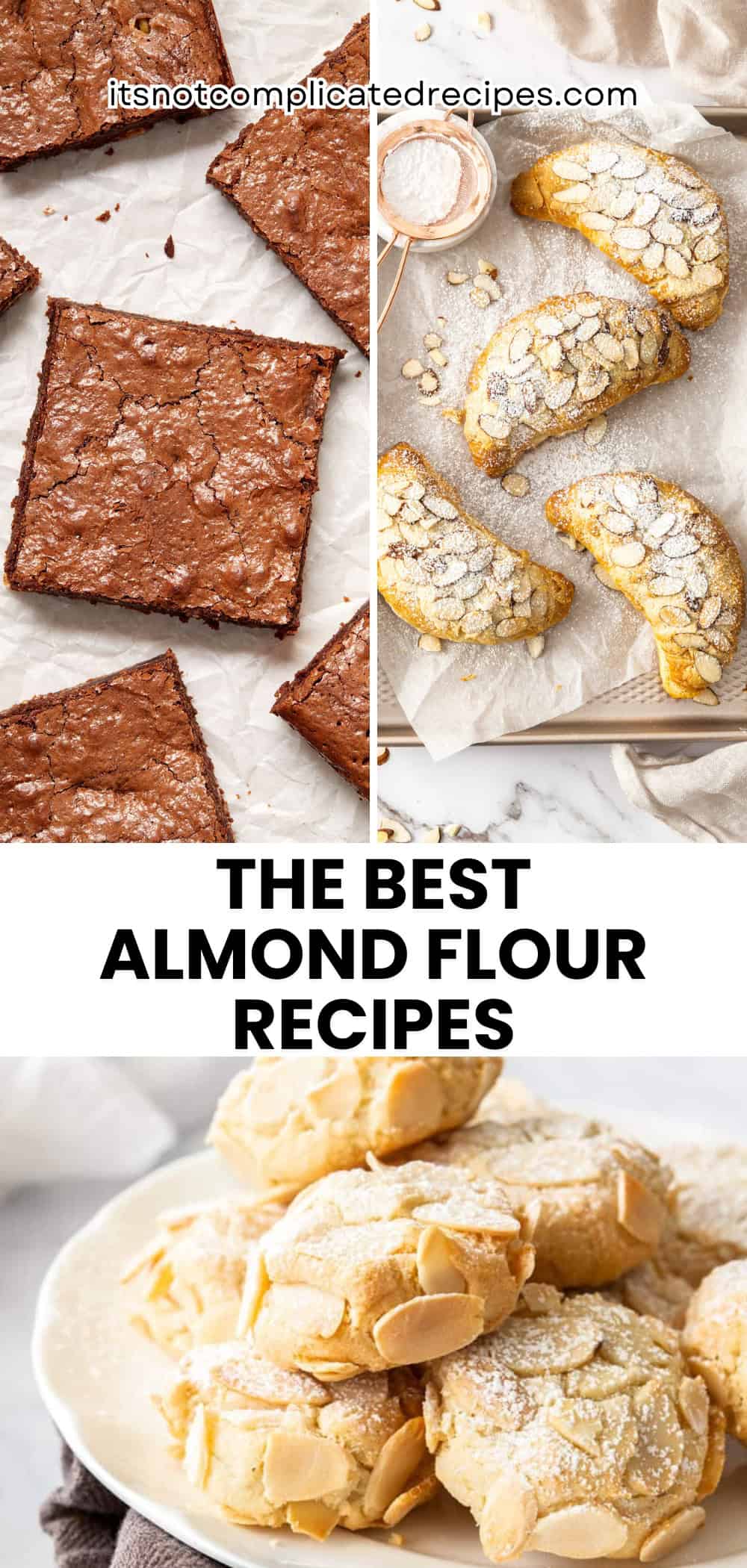 Pinterest image with photos for a recipe collection of The Best Almond Flour Recipes.