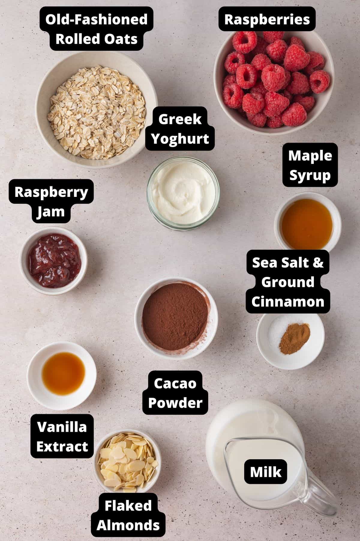 Ingredients in this recipe on a pink background.