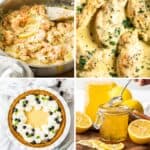 Pinterest image with photos for a recipe collection of The Best Lemon Recipes.