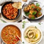 Pinterest image with photos for a recipe collection of The Best Bean Recipes.