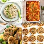 Pinterest image with photos of Canned Tuna Recipes.