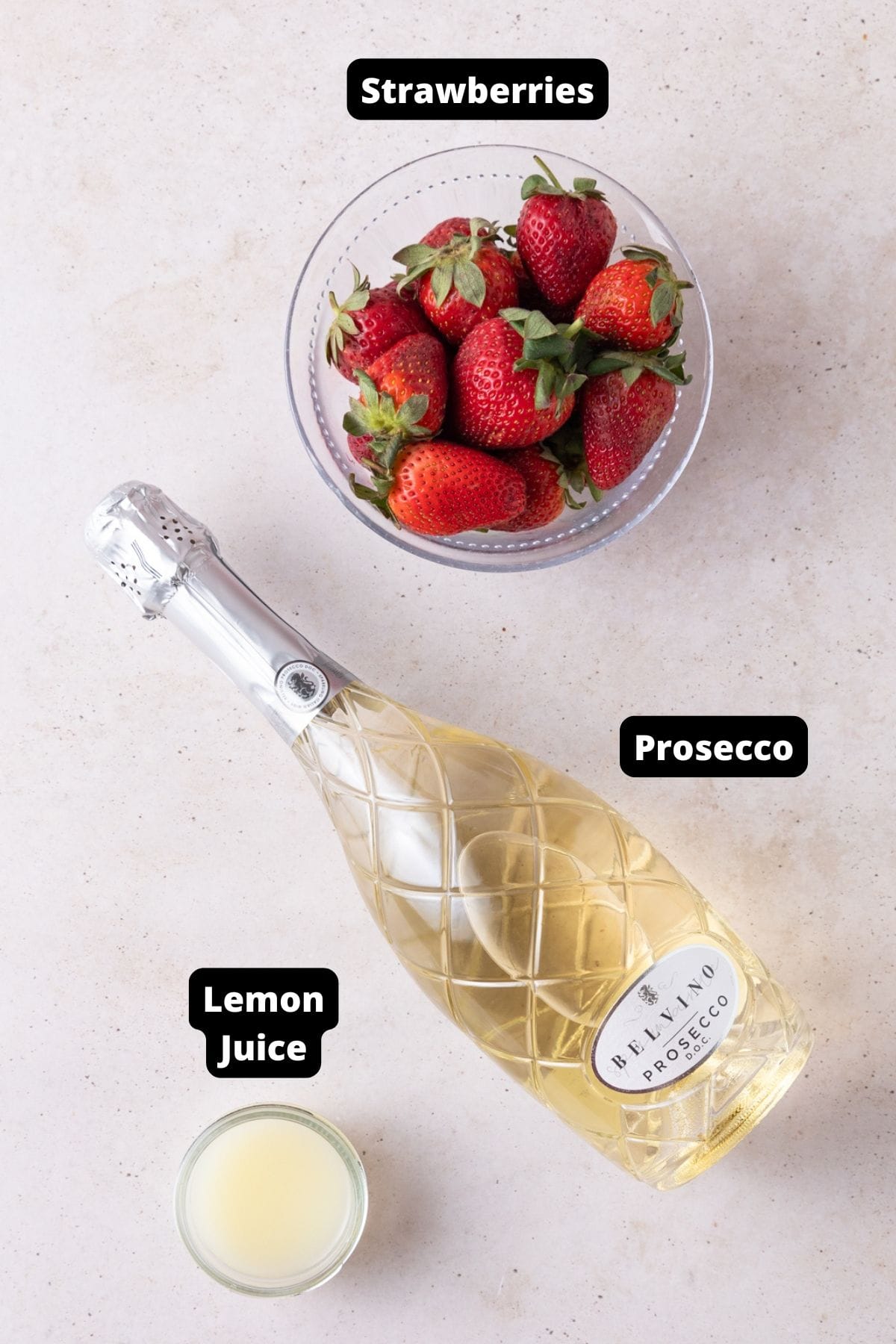 Ingredients in this recipe on a pink marble background.