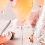 Pinterest image with photo of Strawberry Prosecco.